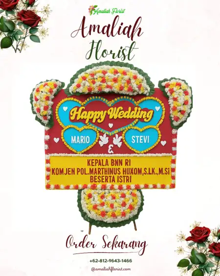 Papan Bunga Pernikahan Sarae